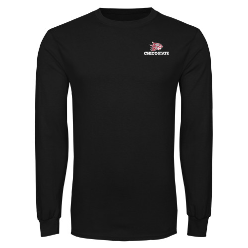  Black Long Sleeve T Shirt - Chico State Primary Mark