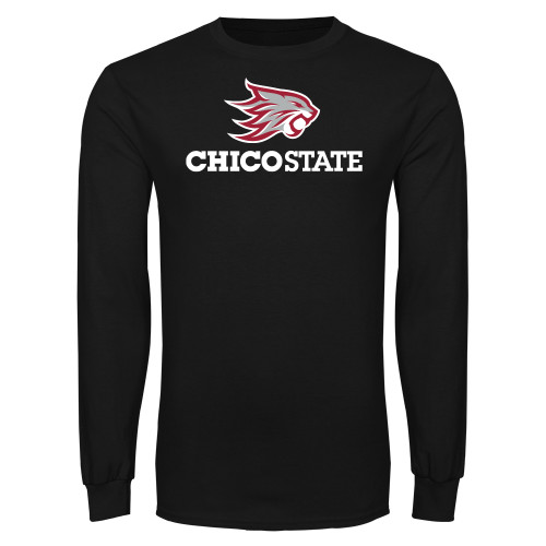  Black Long Sleeve T Shirt - Chico State Primary Mark