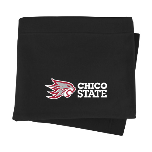 Chico State Black Sweatshirt Blanket