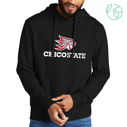  Allmade Black Organic French Terry Pullover Hoodie - Chico State Primary Mark