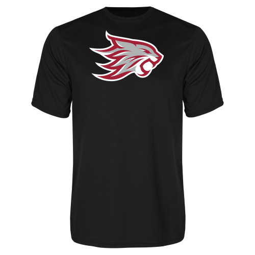  Black Performance Tee - Wildcat Head
