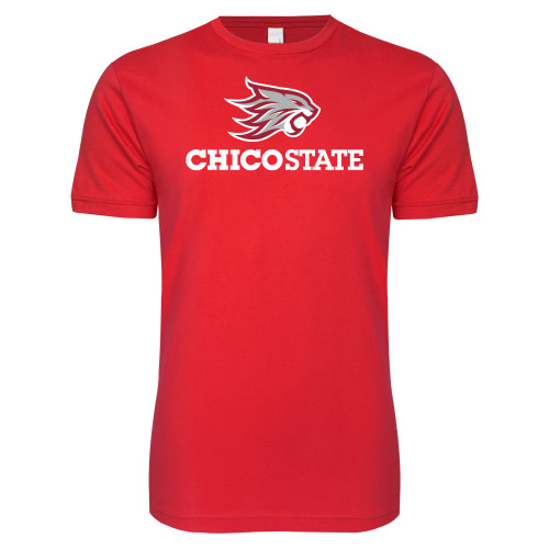  Next Level Red Softstyle T Shirt - Chico State Primary Mark