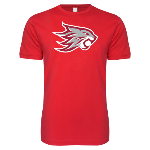  Next Level Red Softstyle T Shirt - Wildcat Head