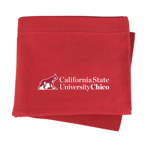  Red Sweatshirt Blanket - Chico State Primary Lockup