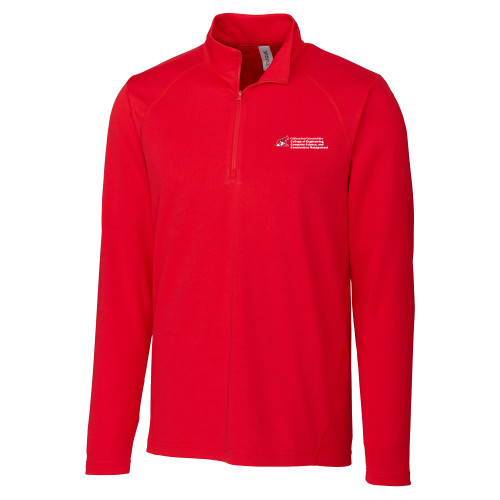 Chico C&B Red Clique Ice Pique Half Zip - Chico State - ECC
