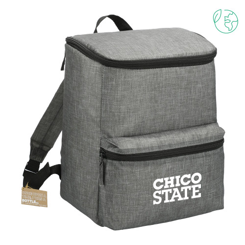  Excursion Charcoal Recycled 20 Can Backpack Cooler - Chico State Stacked