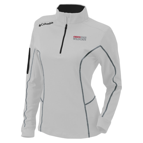 Chico State Columbia Womens Omni Wick White 1/4 Zip