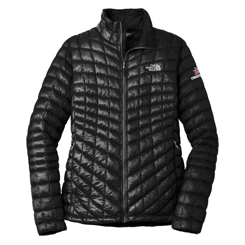  The North Face Womens Black Thermoball Trekker Jacket - Chico State Primary Mark EMB