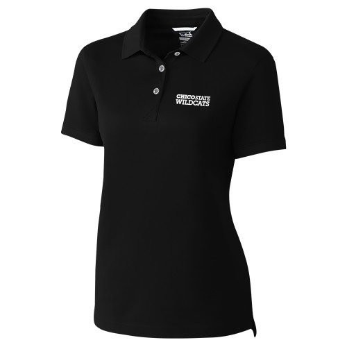  C&B Womens Black Advantage Polo - Chico State Wordmark EMB