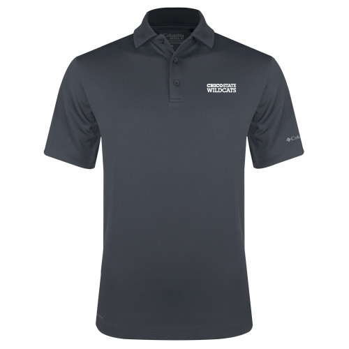  Columbia Charcoal Omni Wick Drive Polo - Chico State Wordmark EMB