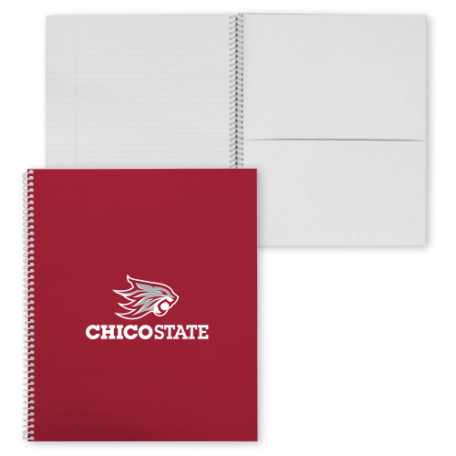  College Spiral Notebook w/Clear Coil - Chico State Primary Mark