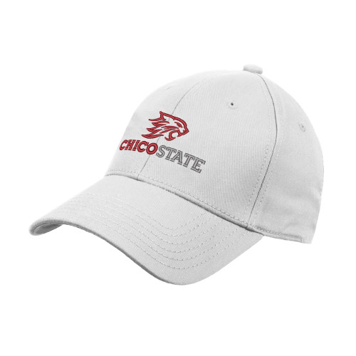 Chico State White Structured Adjustable Pro Style Hat