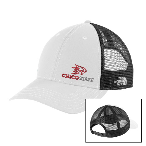  The North Face Vintage White/Grey Ultimate Trucker Hat - Chico State Primary Mark EMB