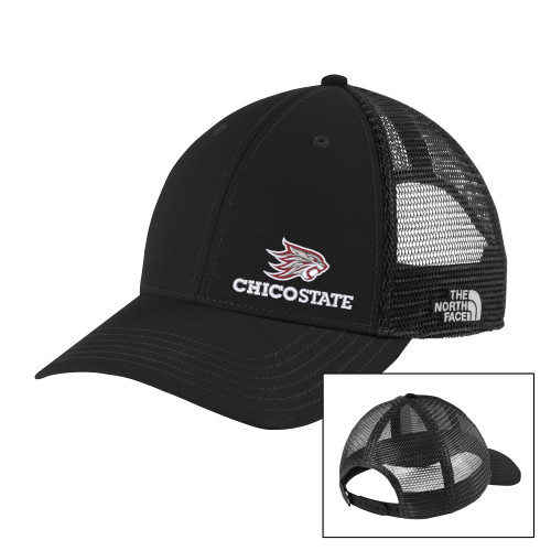  The North Face Black/Black Ultimate Trucker Hat - Chico State Primary Mark EMB