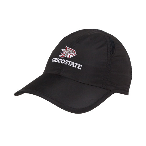  Black Performance Cap - Chico State Primary Mark EMB