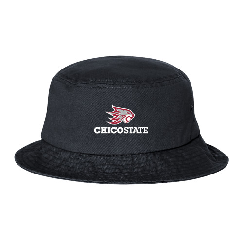  Sportsman Black Bucket Hat - Chico State Primary Mark EMB
