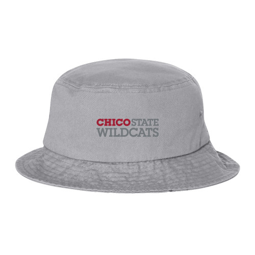  Sportsman Grey Bucket Hat - Chico State Wordmark EMB