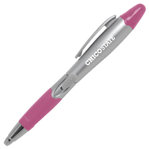  Silver/Pink Blossom Pen/Highlighter - Chico State Flat Mark