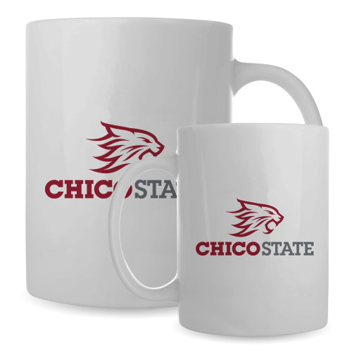  Full Color White Mug 15oz - Chico State Primary Mark