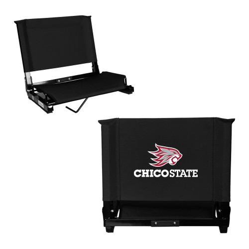 Stadium Chair Black - Chico State Primary Mark