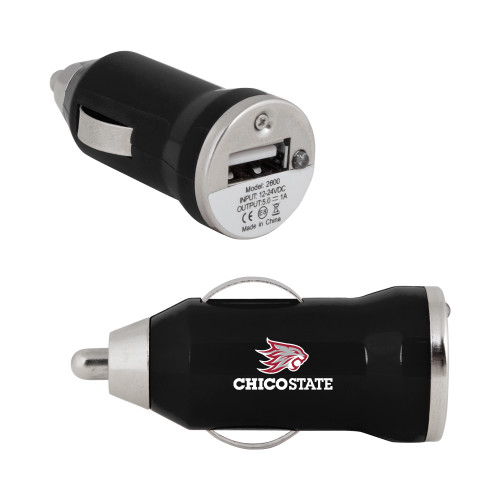  On the Go Black Car Charger - Chico State Primary Mark