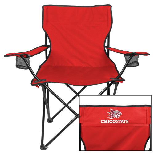  Deluxe Red Captains Chair - Chico State Primary Mark