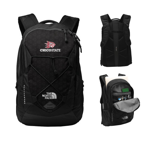  The North Face Black Groundwork Backpack - Chico State Primary Mark EMB