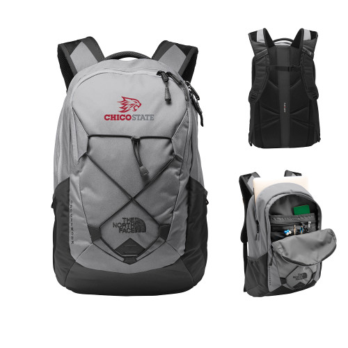  The North Face Mid Grey/Asphalt Grey Groundwork Backpack - Chico State Primary Mark EMB