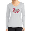 Thumbnail image for  Womens White Performance Long Sleeve V Neck Shirt