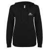 Thumbnail image for  ENZA Womens Black V Notch Raw Edge Fleece Hoodie