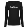 Thumbnail image for  Womens Black Long Sleeve V Neck Tee 