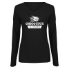 Thumbnail image for  Womens Black Long Sleeve V Neck Tee 