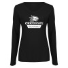 Thumbnail image for  Womens Black Long Sleeve V Neck Tee 