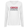 Thumbnail image for  Womens White Long Sleeve V Neck Tee