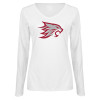 Thumbnail image for  Womens White Long Sleeve V Neck Tee