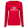 Thumbnail image for  Womens Red Long Sleeve V Neck Tee