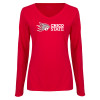 Thumbnail image for  Womens Red Long Sleeve V Neck Tee
