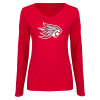 Thumbnail image for  Womens Red Long Sleeve V Neck Tee