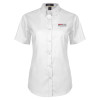 Thumbnail image for  Womens White Twill Button Up Short Sleeve