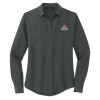 Thumbnail image for Chico Mercer + Mettle Womens Grey Crepe Long Sleeve Camp Blouse