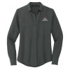 Thumbnail image for Chico Mercer + Mettle Womens Grey Crepe Long Sleeve Camp Blouse