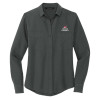 Thumbnail image for Chico Mercer + Mettle Womens Grey Crepe Long Sleeve Camp Blouse