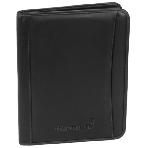  Millennium Black Leather Writing Pad - Childrens Health Logo Debossed