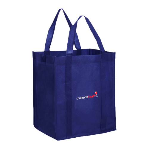  Non Woven Navy Grocery Tote - Childrens Health Logo