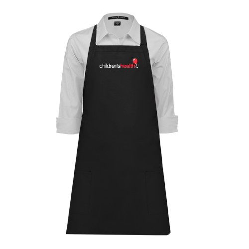 Full Length Black Apron - Childrens Health Logo