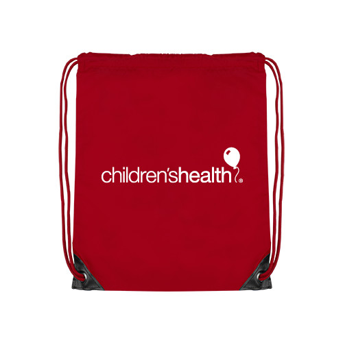  Red Drawstring Backpack - Childrens Health Logo