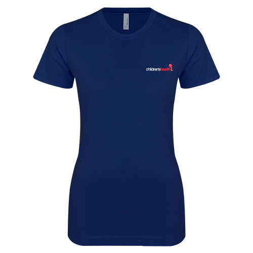  Next Level Womens Navy Boyfriend Tee - Childrens Health Logo