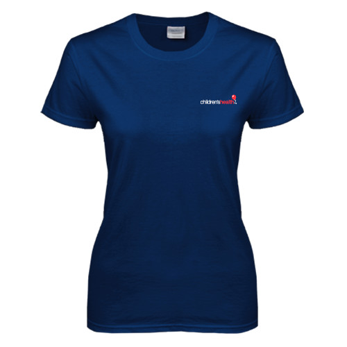  Womens Short Sleeve Navy Tee - Childrens Health Logo