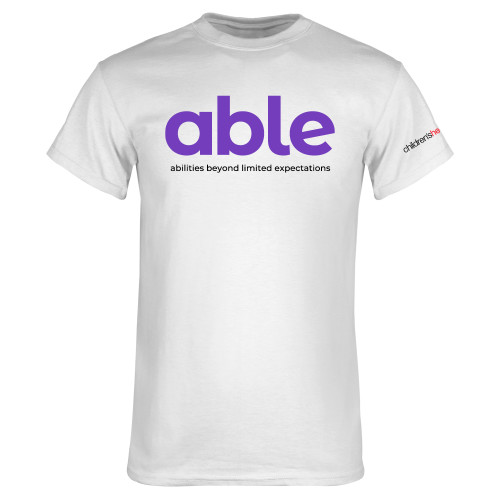  White T Shirt - Able - abilities beyond limited expectations