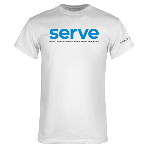  White T Shirt - Serve - Support emergency responders and veteran engagement